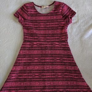 Pink Republic Girls hot pink and black dress 10/12